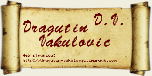 Dragutin Vakulović vizit kartica